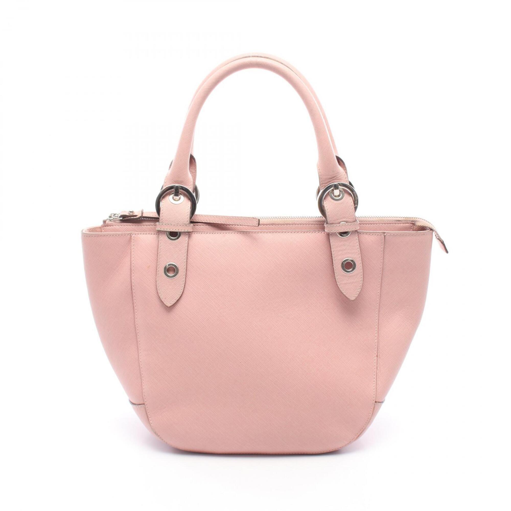 Salvatore Ferragamo Handbag, Leather, Women's, Pink, Size 21 5323